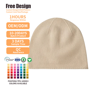 Fabricante de prendas de punto, gorros de punto personalizados OEM ODM para invierno, gorros casuales unisex para hombre y mujer, gorro de cachemira 100% - Product Image 2