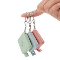 Règle carrée rétractable avec logo personnalisé, chaîne de 1,5 m, ruban à mesurer en plastique, mini outil de mesure promotionnel portable