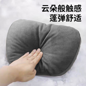 Almohada de soporte para el cuello de gamuza de alta elasticidad, reposacabezas universal suave para asiento de coche, para alivio lumbar, uso en las cuatro estaciones - Product Image 4