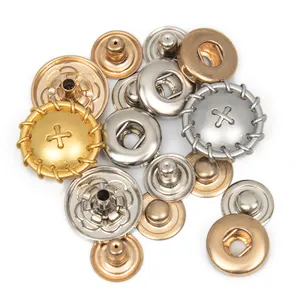 장식 zamak 합금 4 4 부분 botones 가방 의류 의류 18mm botton 사용자 정의 로고 의류 금속 프레스 스냅 버튼