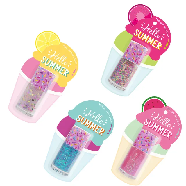Custom Non-toxic Water-based Children's Super Sparkly Peelable Nail Polish Kits for Girls Kids