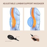 Masseur dorsal vibrant avec chaleur, coussin de siège massant, soutien lombaire 3D, 8 moteurs vibrants, soulagement de la douleur corporelle complète, cadeau Chine