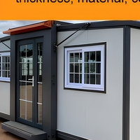 Maison modulaire personnalisée en conteneur, maison préfabriquée miniature, panneau sandwich, maison portable pour usage résidentiel en villa