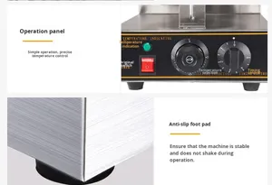 Machine professionnelle robuste pour la fabrication de cornets de crème glacée, machine à gaufres croustillantes en acier inoxydable pour les salons de thé - Product Image 4