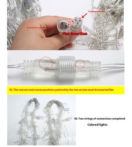 Guirlandes lumineuses solaires LED en forme <span class=keywords><strong>de</strong></span> bande <span class=keywords><strong>de</strong></span> glace, étanches IP65, pour décorations <span class=keywords><strong>de</strong></span> Noël, intérieures et extérieures, à suspendre - Product Image 5