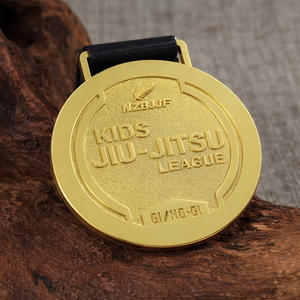 Medallas Deportivas Personalizadas de Jiu-Jitsu para Niños, de Aleación con Relieve, Estilo <span class=keywords><strong>Nueva</strong></span> <span class=keywords><strong>Zelanda</strong></span> y Brasil, para Competiciones Infantiles Gi/No-Gi - Product Image 3