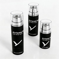 Flacon pompe sans air en PP, design compact, 5 ml, 10 ml, 15 ml, pour crème, lotion, sérum visage, lait corporel, écran solaire, maquillage