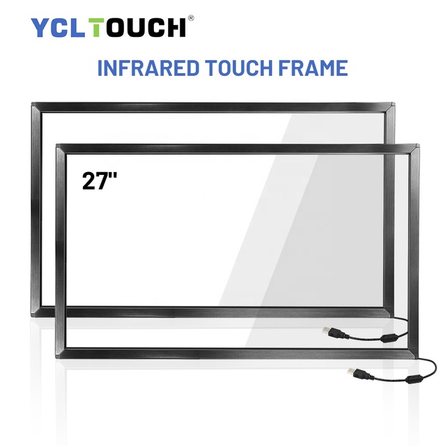 27 Inch Multi Touch ATM PC Advertising Machine IR Touch Screen Frame Overlay Kit