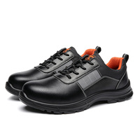 Chaussures de sécurité de travail pour hommes en cuir de vache avec embout en acier CE EN20345 S3, semelle en caoutchouc/PU, usage industriel et en usine