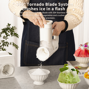 Broyeur à glace électrique 80W à 4 lames en acier inoxydable, mini machine à glace pilée et à neige pour la maison - Product Image 2