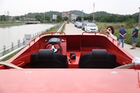 Bateau à réaction en aluminium KINOCEAN de 4 m de longueur avec cockpit large et protection périphérique, bateau de sport de course à moteur inboard à vendre