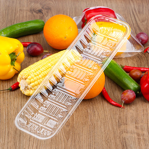 Emballage jetable en plastique Pet, 100 pièces, plateau à affichage en <span class=keywords><strong>polypropylène</strong></span> transparent pour la viande - Product Image 4