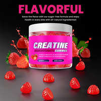 Créatine Monohydrate Gummies 5000mg Square Pre Workout Energy Boost avec Logo Personnalisé Label Produit de Beauté