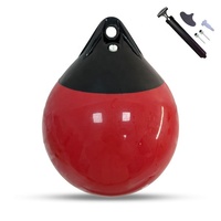 Bouée de protection pour bateau marin en PVC durable, taille A1, 28 x 38 cm, rouge, résistante aux UV, jaune, avec marque personnalisée