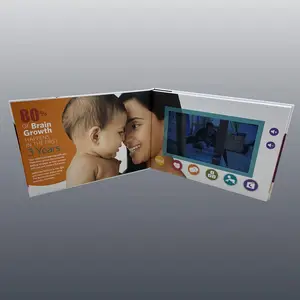 Design de mode lecteur publicitaire 7 pouces écran lcd couverture souple affichage vidéo brochure livre livret entièrement personnalisé