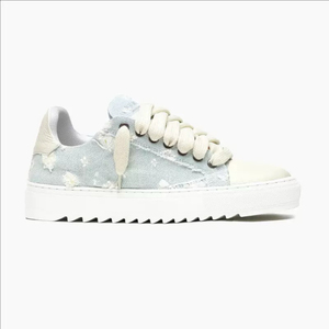 Fabrication sur mesure de chaussures de sport en toile à semelle épaisse de style parisien, lacets, bout rond, plateforme, chaussures décontractées pour hommes, peintes à la bombe - Product Image 1