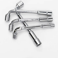 Llave de tubo métrica en forma de L y 7, hexagonal externa de doble cabezal, 6-24 mm, herramienta de reparación automotriz antideslizante de alto torque, resistente al desgaste