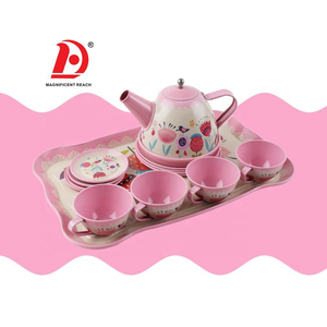 Baby Girl Pink Water Kettle Super Luxury Mini Metalware China Complete Kitchen Table Play <strong>Set</strong> Educational Tin <strong>Tea</strong> Toy <strong>for</strong> <strong>Kids</strong> - Product Image 1