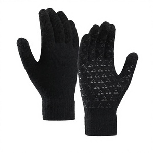 Guantes de Invierno para Hombre, Jacquard, Acrílico/Algodón, Largos hasta la Muñeca, Forro Polar, Transpirables, Resistentes al Viento, Función Táctil, Cálidos - Product Image 4