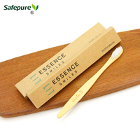 Brosse à dents en bambou écologique jetable personnalisée avec poils doux, biodégradable et recyclable pour hôtel, maison et voyage