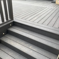 Plancher de terrasse extérieur en composite WPC moderne antidérapant, imperméable, imitation bois-plastique