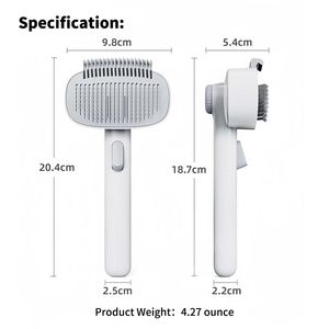 Nuevos cepillos de aseo para gatos 2 en 1 con botón de liberación y herramienta de Peine de rastrillo de deshedding para depilación de mascotas de pelo largo y corto - Product Image 5