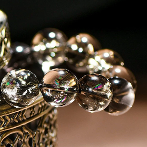 <span class=keywords><strong>Bracelet</strong></span> en perles de cristal fleur 2026, vente en gros, <span class=keywords><strong>quartz</strong></span> <span class=keywords><strong>fumé</strong></span> naturel d'Azerbaïdjan, poli, sans couture, promotion, cadeau - Product Image 5