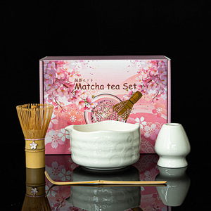 Ensemble de Chawan Matcha de basse quantité minimale de commande personnaliser l'emballage ensemble de fouet Matcha de cérémonie japonaise avec Chasen en <span class=keywords><strong>bambou</strong></span> - Product Image 4