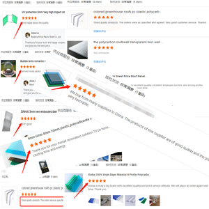 段ボールPCシート1060売れ筋高透明ポリカーボネート天窓屋根ポリカーボネートハリケーンシャッターシート - Product Image 3