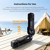 Étui de protection en PC anti-rayures à ouverture rabattable K&F Concept pour Insta360 Luna Ultra