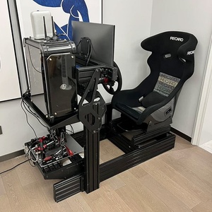 telaio in alluminio profilo simulatore pozzetto Super guida simulatore di gioco cabina di pilotaggio con sedia da corsa reale - Product Image 3