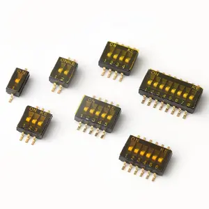 Spdt PCB Dip Switch 1.27mm 2.54mm pitch piano dip switch SMD 1pin-8pin Position Snap dip switches