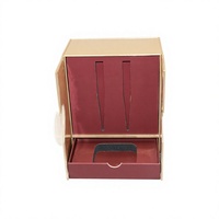 Boîte cadeau rigide de luxe avec logo personnalisé, ouverture à double porte, fermeture rectangulaire, laminage mat, paillettes, cadeau pour la Saint-Valentin, mariage