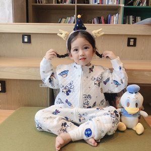 Nouveaux sacs de couchage en polaire sans couture pour enfants, style <span class=keywords><strong>hiver</strong></span>, couverture épaisse anti-gigotement, pyjama une pièce à <span class=keywords><strong>jambes</strong></span> séparées - Product Image 4