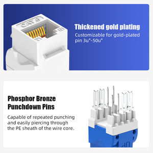 Offre Spéciale <span class=keywords><strong>Rj45</strong></span> femelle Utp simple <span class=keywords><strong>coupleur</strong></span> non blindé sans outil Jacl Cat3 Cat6 Keystone <span class=keywords><strong>Cat</strong></span> <span class=keywords><strong>7</strong></span> Module Jack mince - Product Image 6