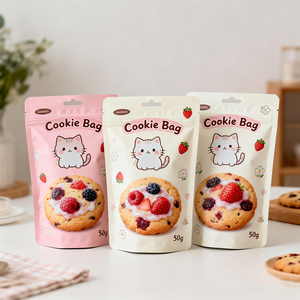 Bolsa <span class=keywords><strong>de</strong></span> Galletas Premium Personalizada <span class=keywords><strong>de</strong></span> Fábrica, Bolsa Reutilizable con Cierre Hermético para Empacar Galletas Caseras con Mantequilla y <span class=keywords><strong>Almendras</strong></span> - Product Image 2