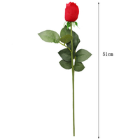 Rose artificielle moderne de haute qualité, faite à la main, à tête unique, en latex, toucher réel, bourgeon de fleur de simulation réutilisable pour la décoration de la maison et de mariage