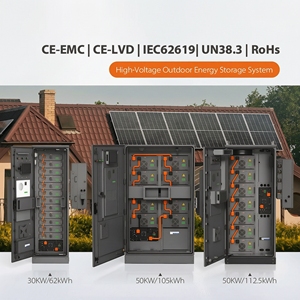 Système de stockage d'énergie solaire industriel et commercial 50KW 100KWH LiFePO4 IP20 IP54 Armoire de distribution intelligente pour stockage PV HP1500K - Product Image 1
