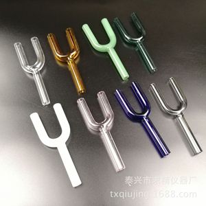 Boquilla de Vidrio en Forma de Y 8*80 para Hookah, Transparente, Rosa, Negro, Azul, Blanco, Jade, Ámbar, para Accesorios de Fumar, Marca Seeking Excellence - Product Image 1