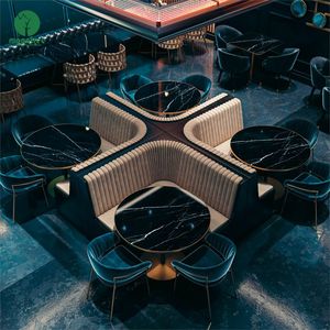 Moontree Coffee Shop Comercial Café Cuero Metal Mármol Restaurante Banco Sofá Muebles Cabina Asiento Mesa Silla Conjunto - Product Image 3