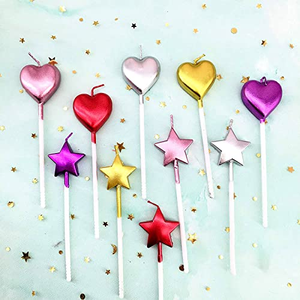 Birthday Cake Candle Diamond Heart <b>Star</b> Baking Decoration Creative 3D <b>Star</b> Cute for Children's Party - Product Image 3