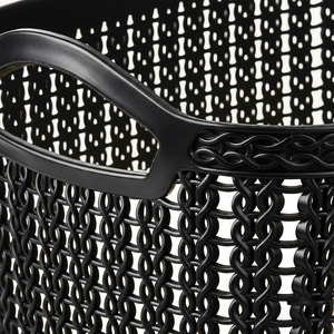 Ele-Gate <b>Plastic</b> <b>Basket</b> L Size Woven Design for Home Office Storage - Product Image 1