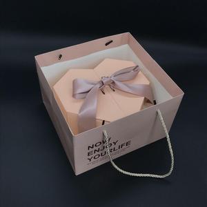 Rose Coeur Forme Papier Boîte De Cadeau De Mariage avec la lumière pour boîte De cadeau de Mariage pour demoiselles d'honneur - Product Image 2