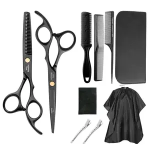 Profissional Cabeleireiro Tesoura 11 Kit Haircut Salon Thinning Shears Cabeleireiro Styling Ferramentas Barbeiro Tesoura Set