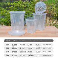Pot Anggrek Plastik Transparan Grosir 6 Inch Desain Tebal dengan Lubang Drainase Ramah Lingkungan untuk Pertumbuhan Tanaman di Rumah & Kebun