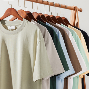 High Quality 100% Cotton 240gsm Loose Custom logo Fit Plain Dyed Anti-Shrink Eco-Friendly Anti-Pilling Spring/Summer <b>TShirt</b> - Product Image 1