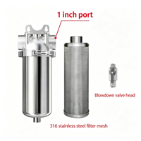 Boîtier de filtre à eau en acier inoxydable 10 pouces 4.5 SS316L, boîtier de filtre sanitaire pour le traitement et la filtration des eaux usées industrielles