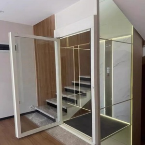 Ascensor Residencial Pequeño para Interiores y Exteriores de 2-4 Pisos, con Accionamiento por Corriente Alterna sin Engranajes, Puerta Automática, Personalizado para Viviendas, con Certificación CE - Product Image 1
