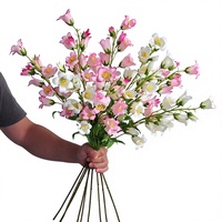 Kunstzijde klokjesbloem handgemaakte bruiloftdecoratie wit 76CM moderne bloemenwand kunstplant bruiloftfavoren