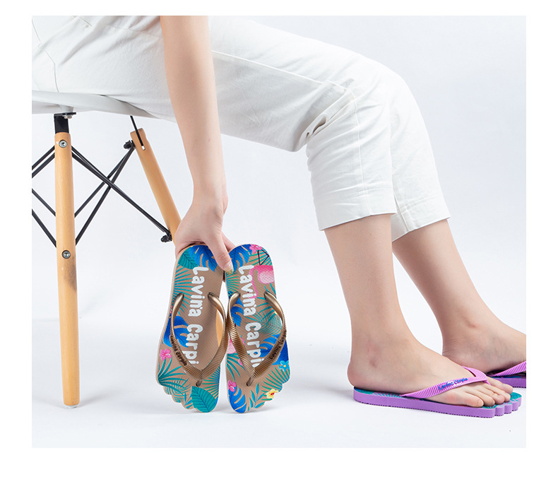 Custom Logo Printing Comfortable Slippers Flip Flop Women Summer Beach Flip Flops